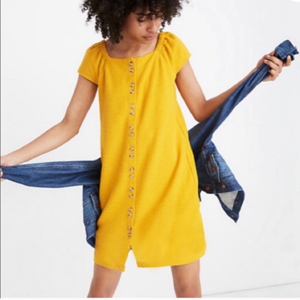 Madewell Texture & Thread Cap Sleeve Mini Dress